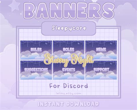 30 Starry Night Discord Channel Banners Headers Sleepycore Dreamcore