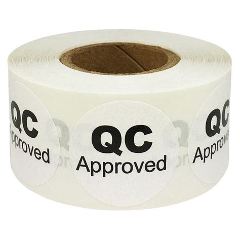 Qc Approved Labels 1 Round Quality Control