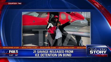 21 Savage Released From Ice Detention On Bond Youtube