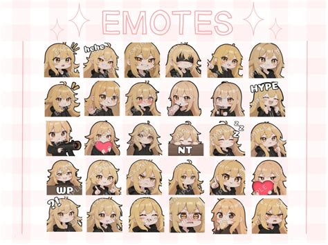 Blonde Girl Emotes Twitch Emotes Discord Emotes Twitch Sub Badge Twitch Emote Twitch