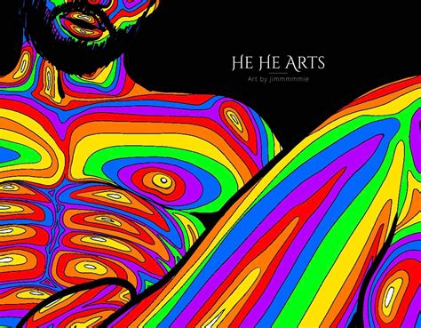 Gay Pride Art Print L Original Art L Rainbow Man L Gay Wall Art L Gift Idea For Him L Homoerotic