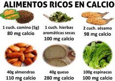 Alimentos ricos en calcio