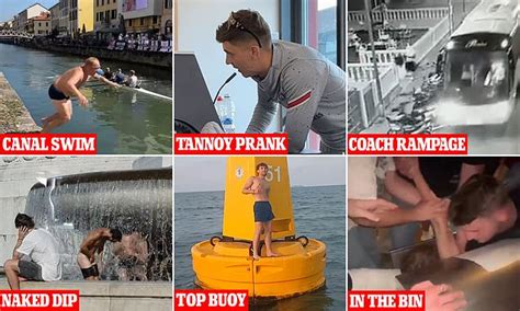 Brits Behaving Badly From Posing Naked At A War Memorial And Playing Pranks At The Airport To