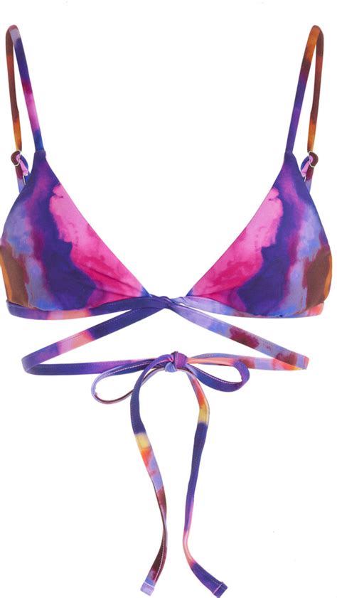 Simkhai Harlen Printed Bikini Top Shopstyle Two Piece Swimsuits