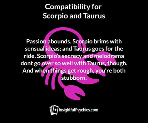 Scorpio Compatibility | Scorpio and taurus relationship, Scorpio