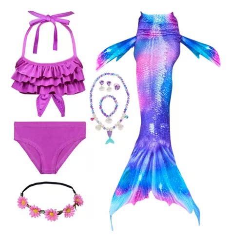 Traje De Baño Sirena Niñas Bikini Natación Piezas Cuotas sin interés