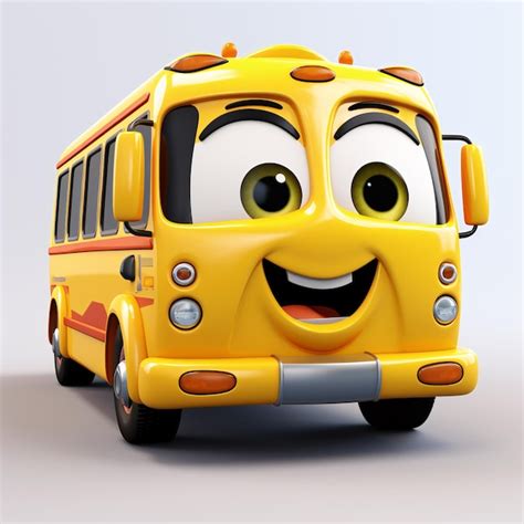 premium photo  cartoon bus   face
