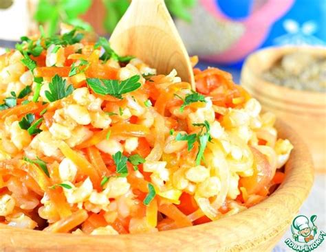 Перловка с овощами в рукаве | Receta