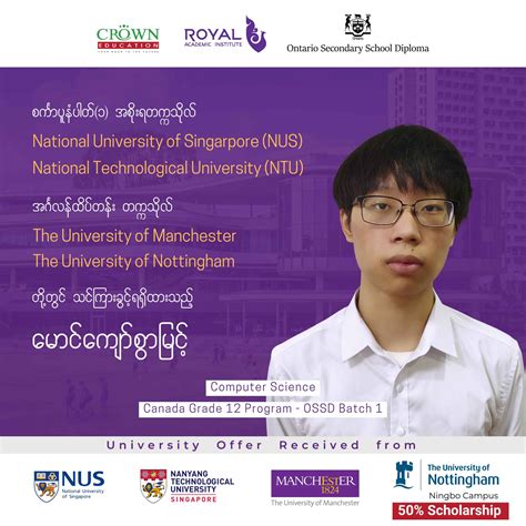 စင်ကာပူ နံပါတ်၁အစိုးရ တက္ကသိုလ် National University Of Singapore Nus
