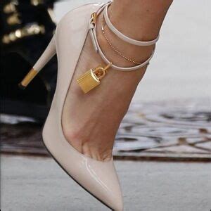 Tom Ford Shoes Tom Ford Patent Nude Locket Heels Poshmark