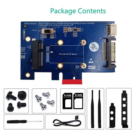 Переходник Mini PCI-Express на PCI-E 1X со слотом для SIM-карты для Wi ...