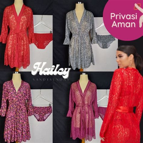 Jual Kimono Lingerie Transparan Privasi Aman Lingerie Sexy Hot Binal Lingerie Sexy Baju Dinas