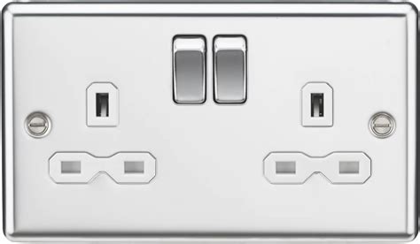 Knightsbridge CL9PCW 13A 2 Gang DP Switched Double Socket Polished