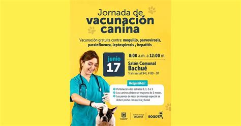 Vacuna gratis a tu perro contra 5 enfermedades Sábado 17 de junio