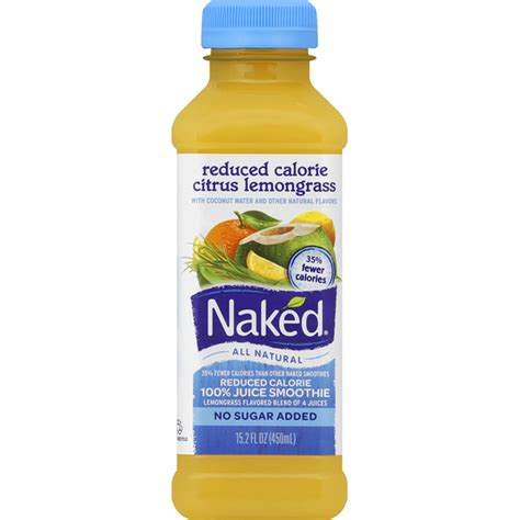 Naked Smoothie 100 Juice Reduced Calorie Citrus Lemongrass 15 2 Fl