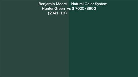 Benjamin Moore Hunter Green Vs Natural Color System S