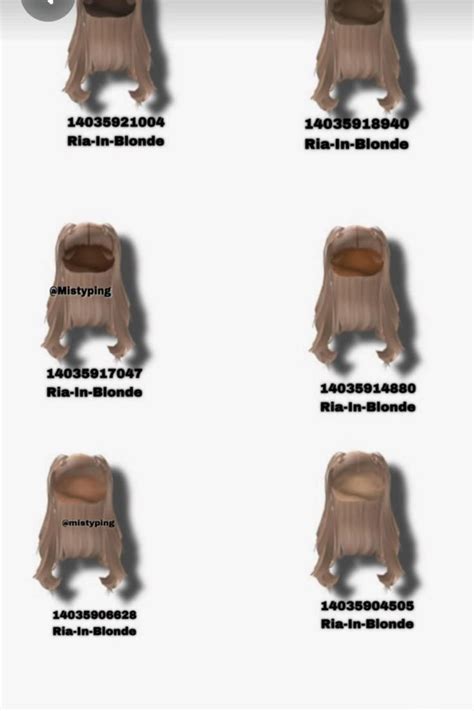 Blonde Hair Codes Black Hair Roblox Cool Blonde Hair Colour Coding Clothes