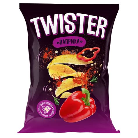 Чипсы картофельные Twister Паприка - «Годные чипсы под пивасик» | отзывы