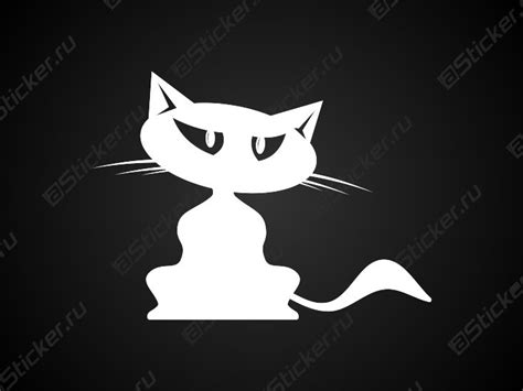 Наклейка - Кот, купить наклейку кот, кот на авто, наклейки с котами ...