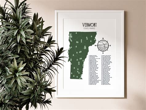 Vermont State Parks Map - Etsy