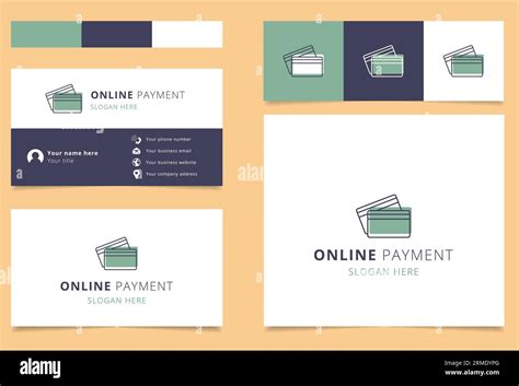 Online Payment Logo Design With Editable Slogan Branding Book And