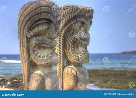 Hawaiian Tiki Stock Image Image Of Statues Culture 22673109