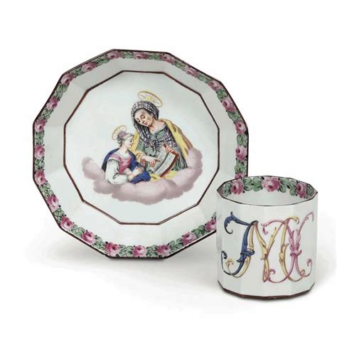 Tazza Con Piattino Nymphenburg Circa Decorazione Probabilmente Di