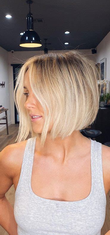 Structured Sophistication Bob Haircut Ideas Blonde Undone Soft Bob