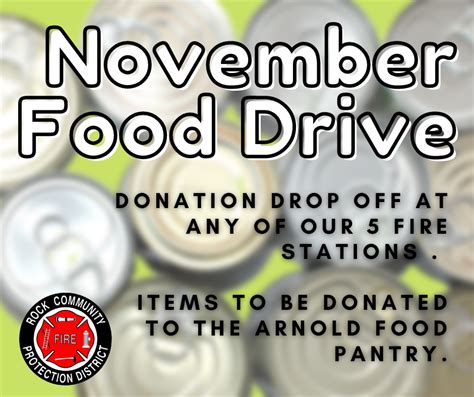 Collecting Non Perishable Food Items During The Month Of November