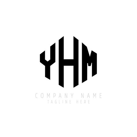 yhm letter logo design  polygon shape yhm polygon  cube shape