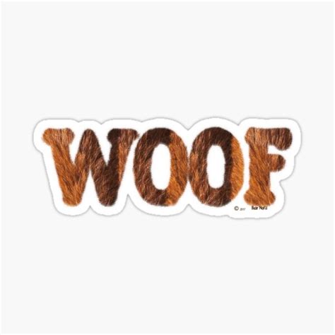 WOOF Furry Fun Gay Bear Pride Kodiak Bear Sticker By BEARNEKD Redbubble