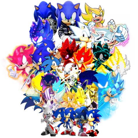 Sonic All Forms V2 By Cosmicdarksonic On Deviantart