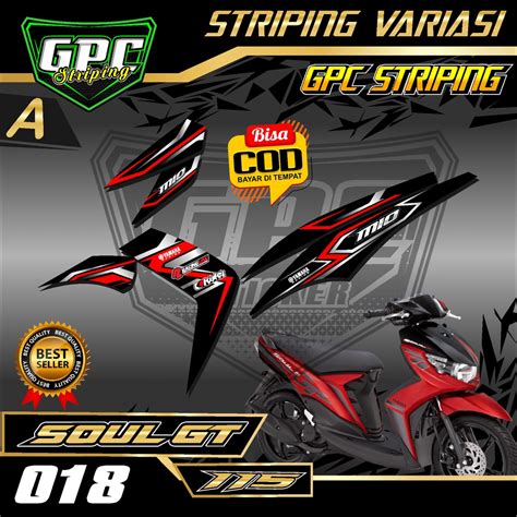 Striping Sticker Mio Soul Gt Variation List Motor Minimalist