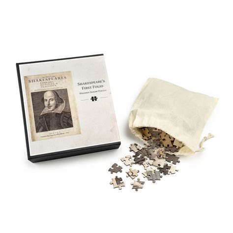 Shakespeares First Folio Wooden Jigsaw Puzzle Shakespeare Shop