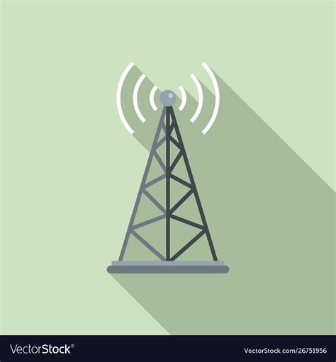 Gsm Tower Icon Flat Style Royalty Free Vector Image