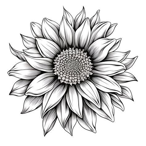 Black And White Sunflower Png Set Of Four Ideas For Creative Designs