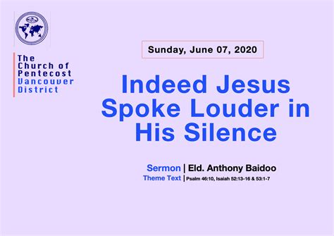 Indeed Jesus Spoke Louder in His Silence - Logos Sermons