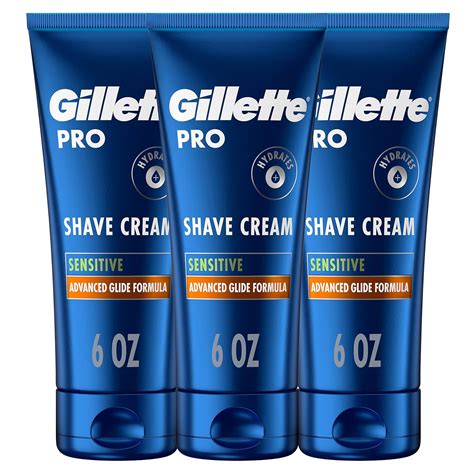 Gillette PRO Crema de afeitar para hombres piel sensible protege de la