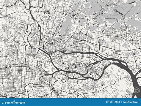 Map Of The City Of Guangzhou, China Royalty-Free Stock Photo ...