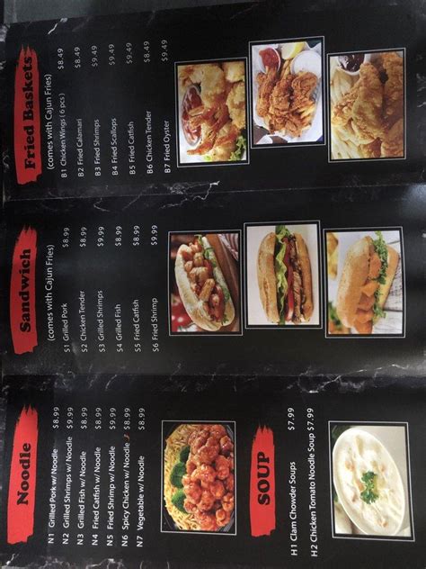 Menu At Niu Boiling Seafood Restaurant Oxnard