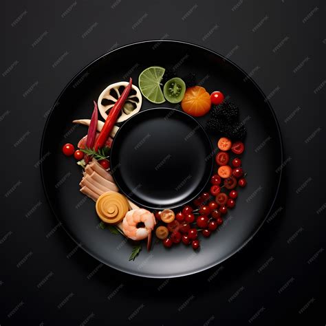 Premium AI Image | Restaurant food on the black plate restaurant style ...