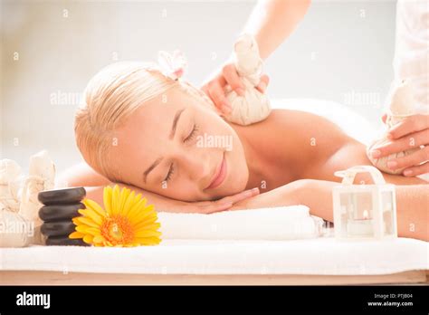 Blonde Female Masseuse Hi Res Stock Photography And Images Alamy