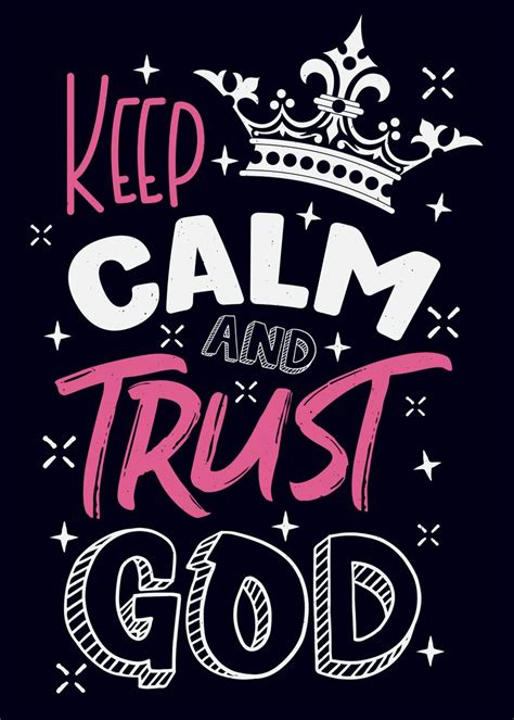 calm  trust god poster picture metal print paint  juka