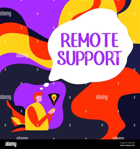 Text Sign Showing Remote Support Internet Concept Help End Users To