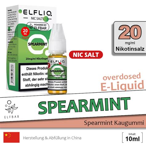 Elfbar Spearmint Liquid (20mg) • ab 6,99