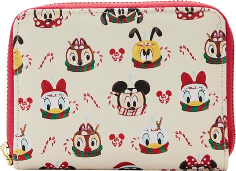 Amazon Loungefly Disney Hot Cocoa Mugs Aop Zip Around Wallet Clothing Shoes Jewelry
