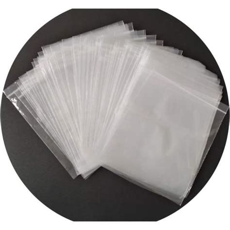 Pcs Sachets Sac Plastique Transparents Refermables Zip Plastique