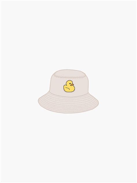 Rubber Duck Bucket Hat Sticker By Ivoryfai Redbubble