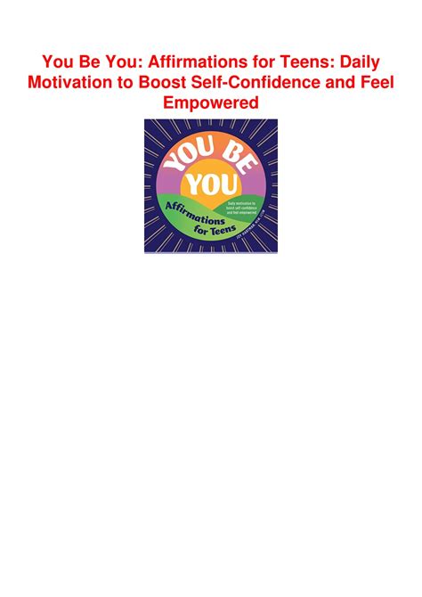 affirmations  teens daily motivation