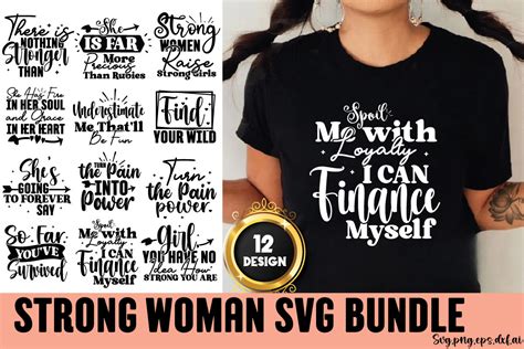 Strong Woman Svg Bundle Graphic By Ak Graphics · Creative Fabrica